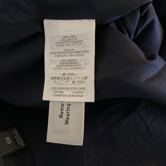 JCrew Linen Pencil Skirt, 00 - Picture 4 of 5